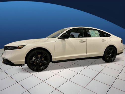 Platinum White Pearl 2025 Honda Accord Hybrid Sport-L