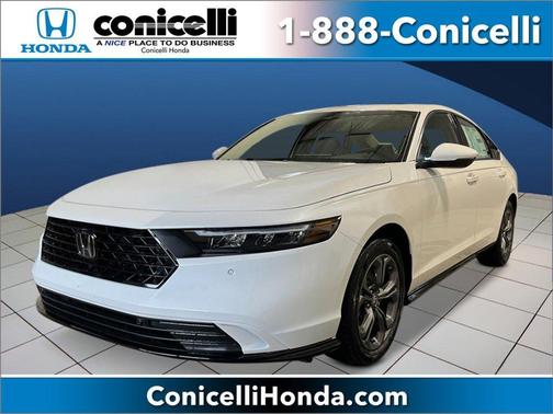 Platinum White Pearl 2026 Honda Accord Hybrid EX-L