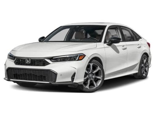 Platinum White Pearl 2026 Honda Civic Hybrid Sport Touring