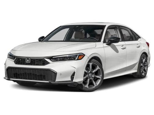 Platinum White Pearl 2026 Honda Civic Hybrid Sport Touring
