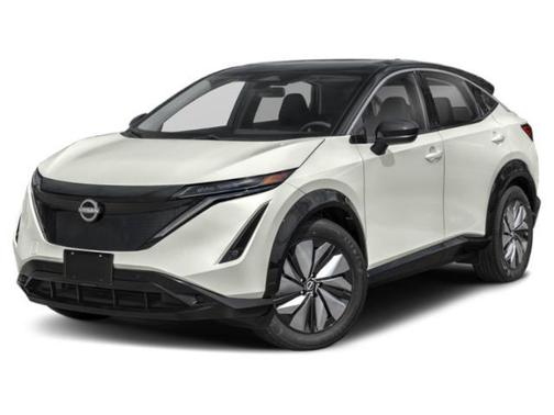 Everest White Pearl Tricoat/Black Diamond Pearl 2023 Nissan ARIYA VENTURE+