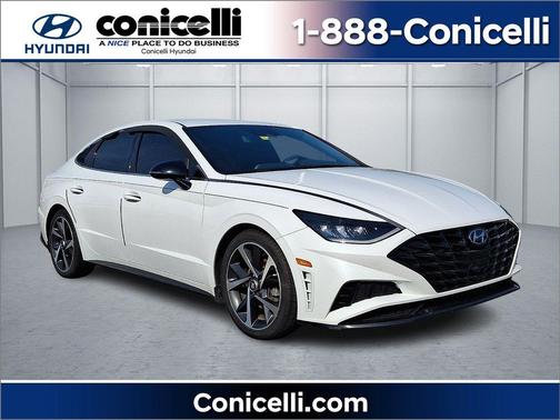 Quartz White 2021 Hyundai SONATA SEL Plus