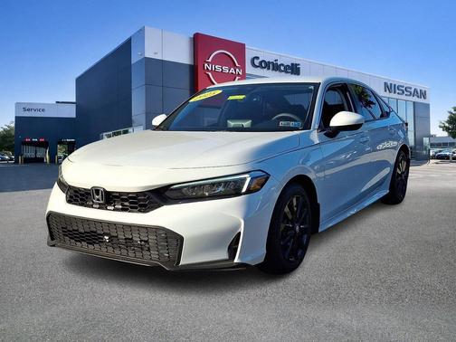Platinum White Pearl 2025 Honda Civic LX