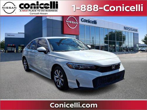 Platinum White Pearl 2025 Honda Civic LX