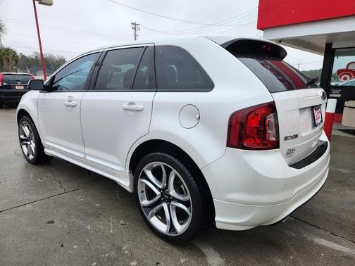 White Platinum Tri-Coat Metallic 2013 Ford Edge Sport