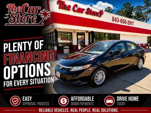 Crystal Black Pearl 2012 Honda Civic LX