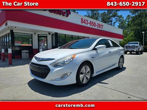 Diamond White Pearl 2015 Hyundai SONATA Hybrid Limited