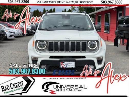 Alpine White Clearcoat 2021 Jeep Renegade Limited