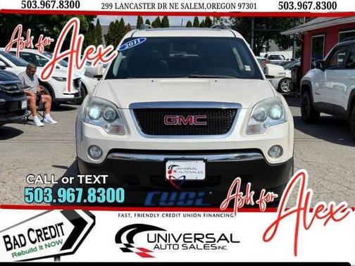 White Diamond Tricoat 2011 GMC Acadia SLT-1