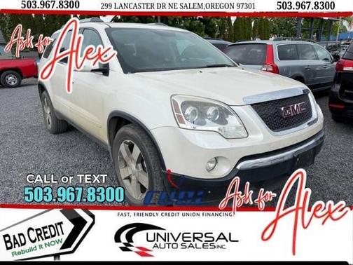 White Diamond Tricoat 2011 GMC Acadia SLT-1