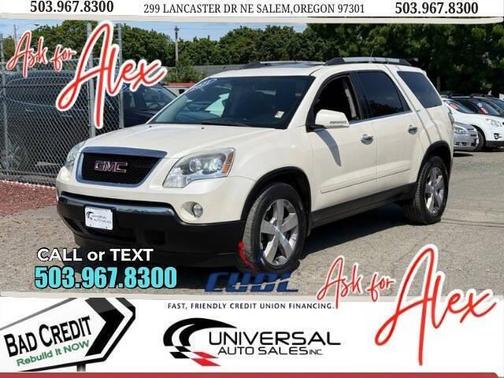 White Diamond Tricoat 2011 GMC Acadia SLT-1