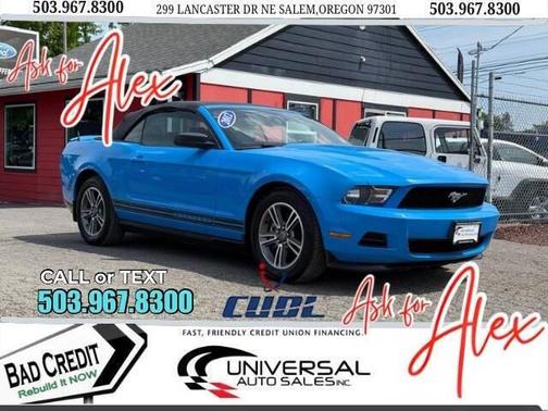 Blue 2012 Ford Mustang V6 Premium