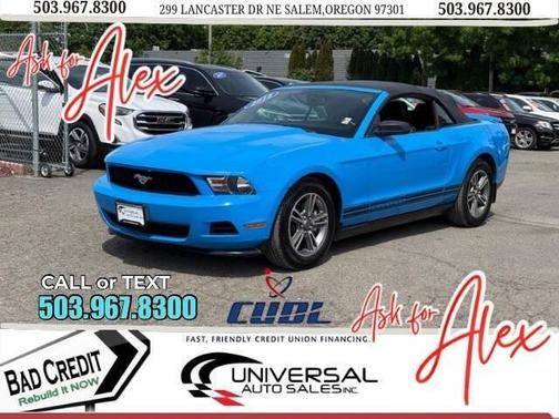 Blue 2012 Ford Mustang V6 Premium