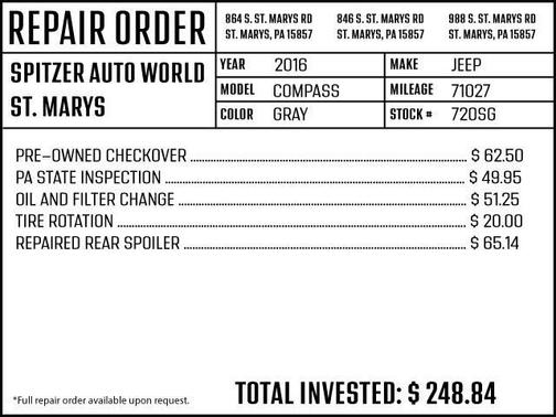2016 Jeep Compass High Altitude