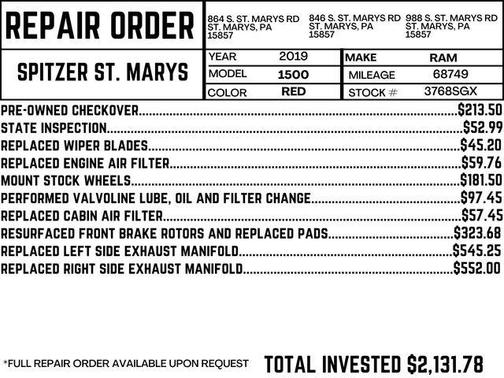 2019 RAM 1500 Big Horn