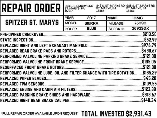 2017 GMC Sierra 1500 SLE