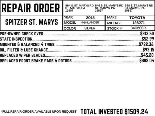 2015 Toyota Highlander LE