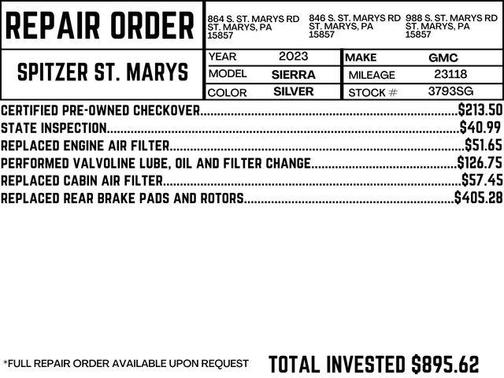 Sterling Metallic 2023 GMC Sierra 1500 Elevation