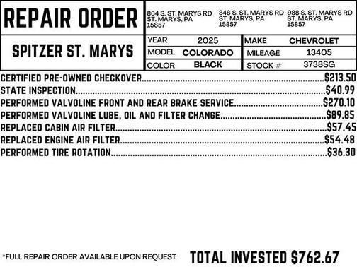 Black 2025 Chevrolet Colorado ZR2
