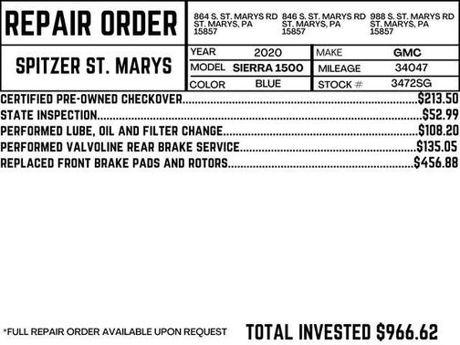 2020 GMC Sierra 1500 SLE