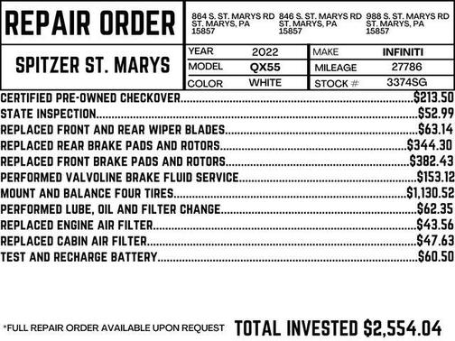 2022 INFINITI QX55 ESSENTIAL