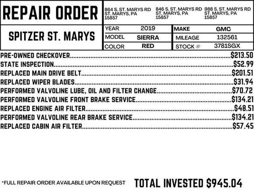 Red Quartz Tintcoat 2019 GMC Sierra 1500 SLT