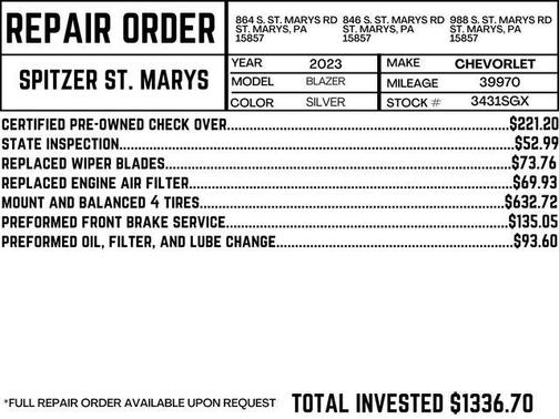 2023 Chevrolet Blazer 3LT