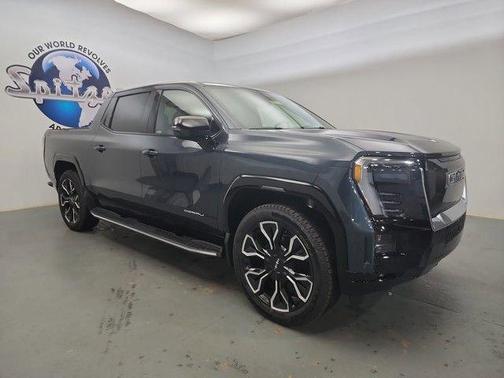 Deep Ocean Metallic 2025 GMC Sierra EV Extended Range Denali