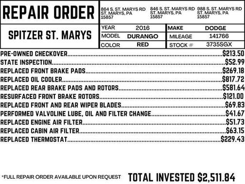 2016 Dodge Durango SXT