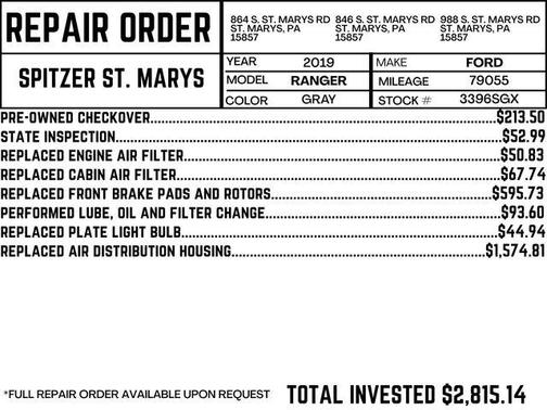 2019 Ford Ranger XLT