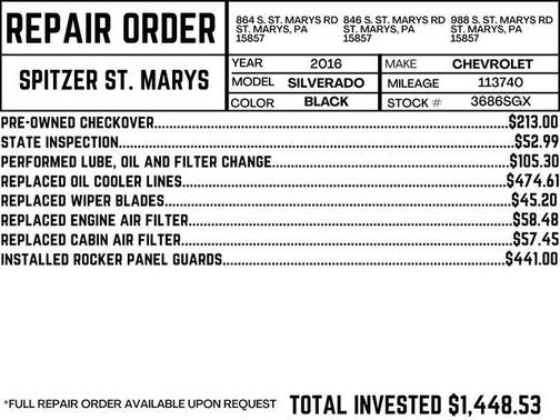 2016 Chevrolet Silverado 1500 2LT