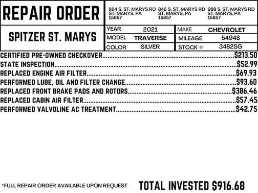 2021 Chevrolet Traverse LT Cloth