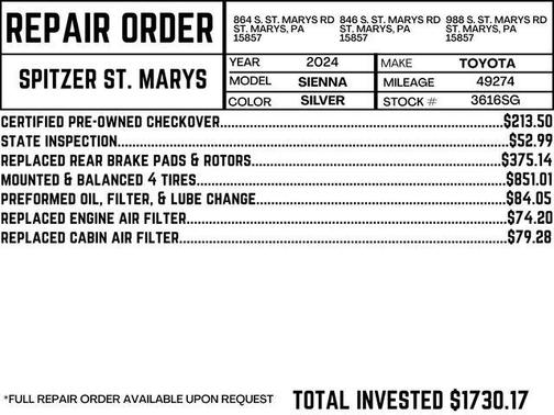 2024 Toyota Sienna LE