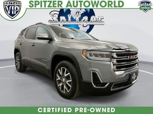 Satin Steel Metallic 2021 GMC Acadia AWD SLE