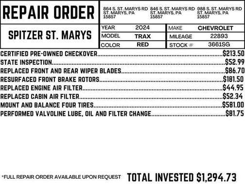 2024 Chevrolet Trax FWD 1RS