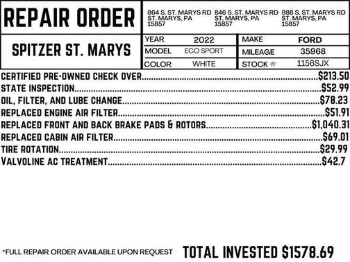 2022 Ford EcoSport S