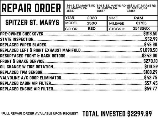 2020 RAM 1500 Big Horn/Lone Star