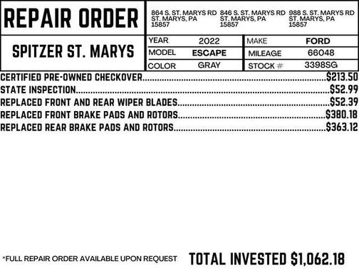 2022 Ford Escape SEL