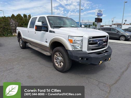 White Platinum Metallic Tri-Coat 2014 Ford F-350 Lariat