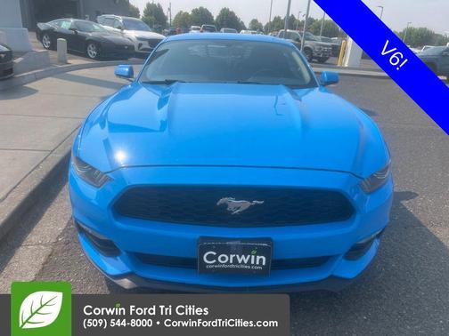 Blue 2017 Ford Mustang V6