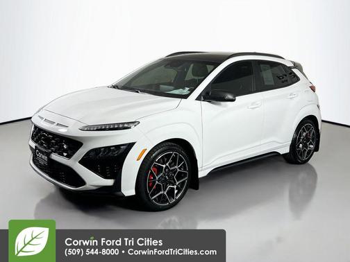 Lunar White 2022 Hyundai Kona N Base