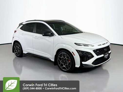 Lunar White 2022 Hyundai Kona N Base