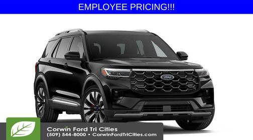 Agate Black Metallic 2026 Ford Explorer Platinum