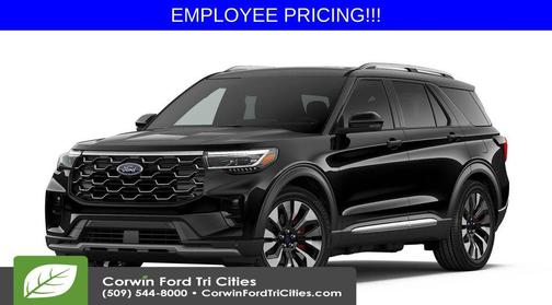 Agate Black Metallic 2026 Ford Explorer Platinum