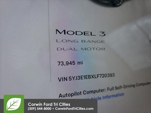 2020 Tesla Model 3 Long Range
