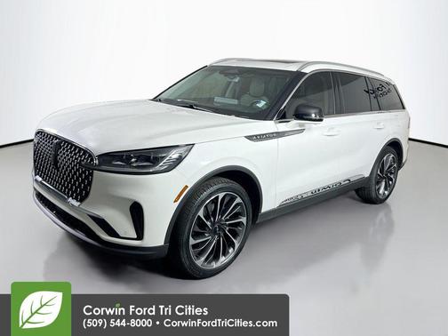 Pristine White Metallic Tri-Coat 2025 Lincoln Aviator Reserve AWD