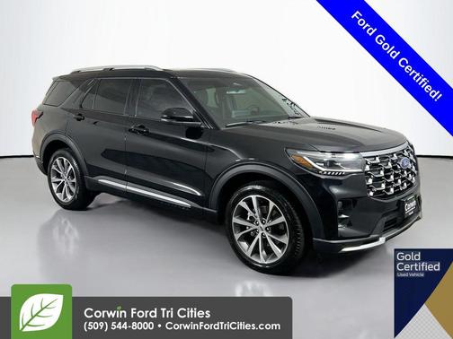 Agate Black Metallic 2025 Ford Explorer Platinum