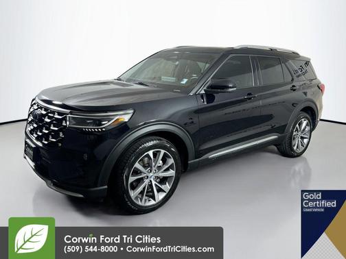 Agate Black Metallic 2025 Ford Explorer Platinum