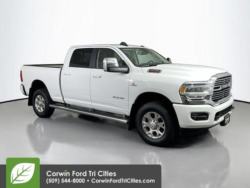 Bright White Clearcoat 2023 RAM 2500 Laramie Crew Cab 4x4 6'4' Box