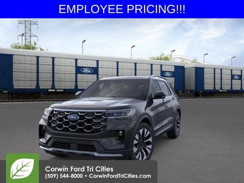 Agate Black Metallic 2026 Ford Explorer Platinum